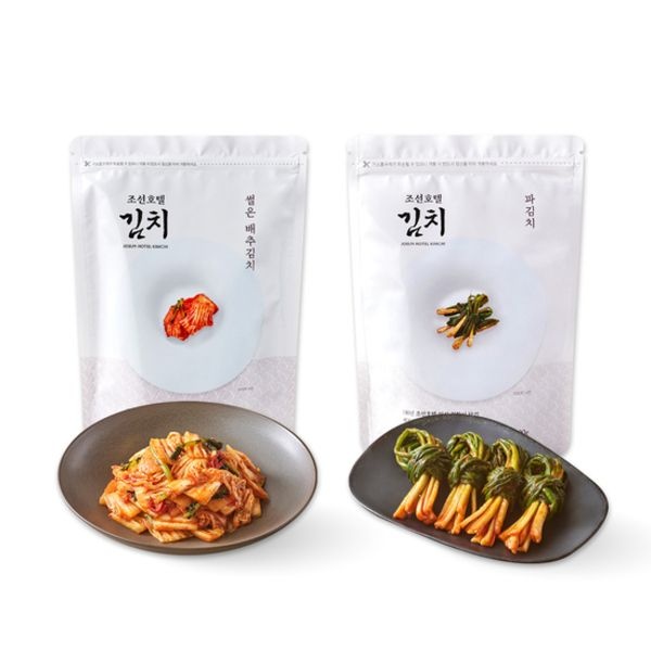 신세계푸드 [하프클럽](온라인) 조선호텔 썰은배추김치 1kg+파김치 500g