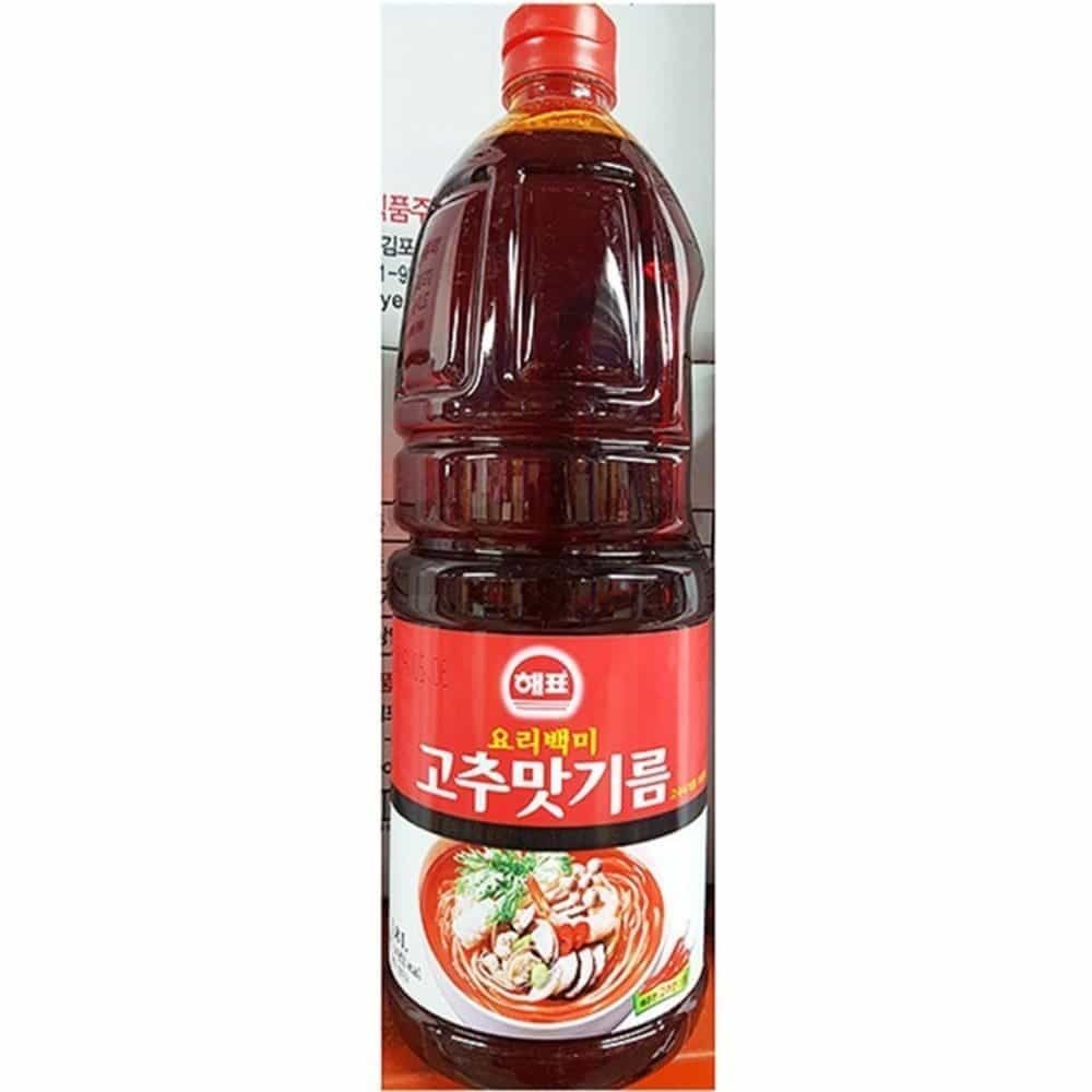 둘섭 고추맛기름 해표 1.8L X8 팟타이소스 마파두부소스 짬뽕불맛소스 마라탕고추기름