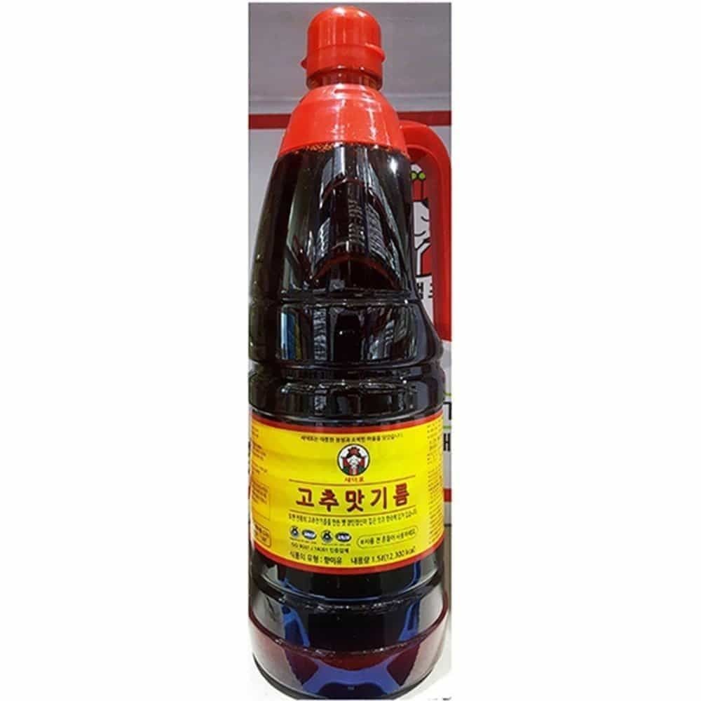 둘섭 고추맛기름 새댁 1.5L X8 육개장고추기름 육개장소스 짬뽕불맛소스 육회소스
