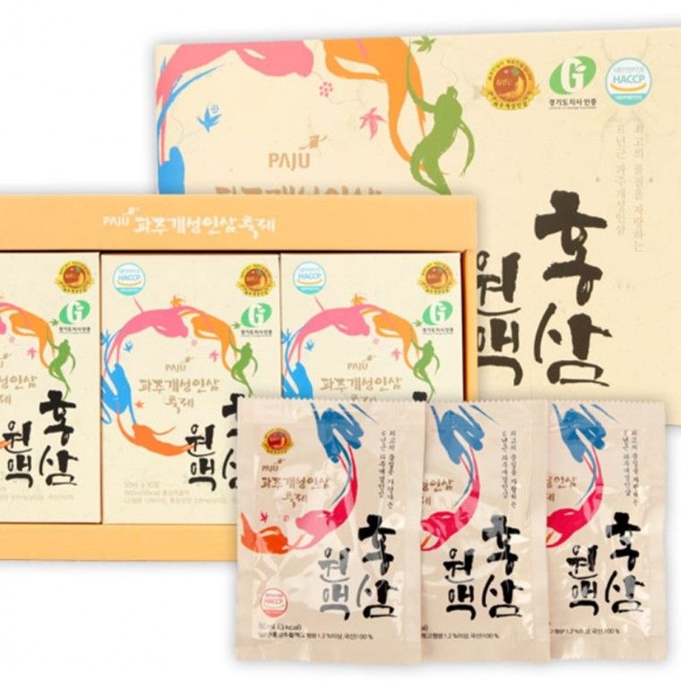 6년근 홍삼 파주 개성 인삼축제 홍삼원액 50ml x 30포