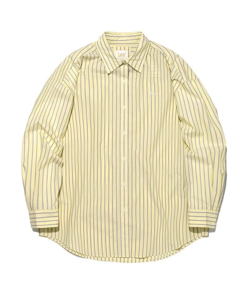 <매장정품> LEE 리 우먼 스트라이프 오버핏 셔츠 레몬 LE2601SH61LM 1967376