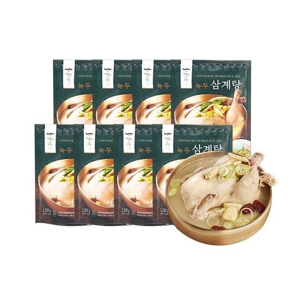 [하프클럽]사대부집곳간 녹두삼계탕 1.2kg × 8팩 (총 9.6kg)