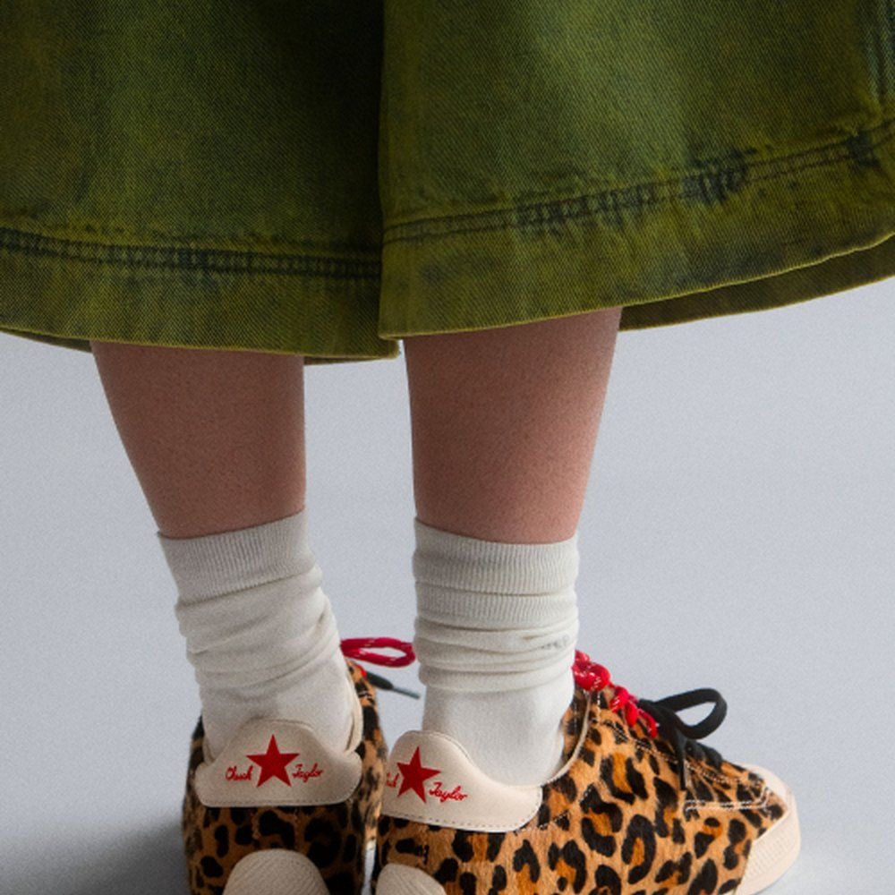 컨버스 컨버스 CONVERSE 척테일러 로우 레오파드 포니 헤어 블랙 A19174C