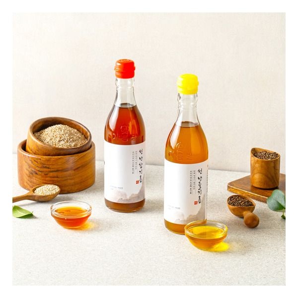 [전라도청년] 100% 저온압착 특등급만 사용한 천년들기름 350ml + 350ml