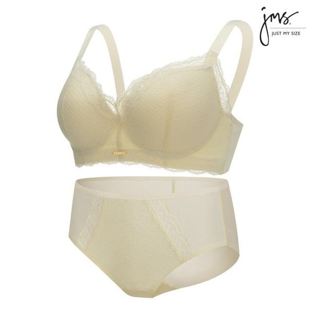 원더브라 WONDERBRA 저스트마이사이즈 피오니 와이어 큰컵 브라팬티 2종세트 버터옐로우 JOW4N03T 1000853803478