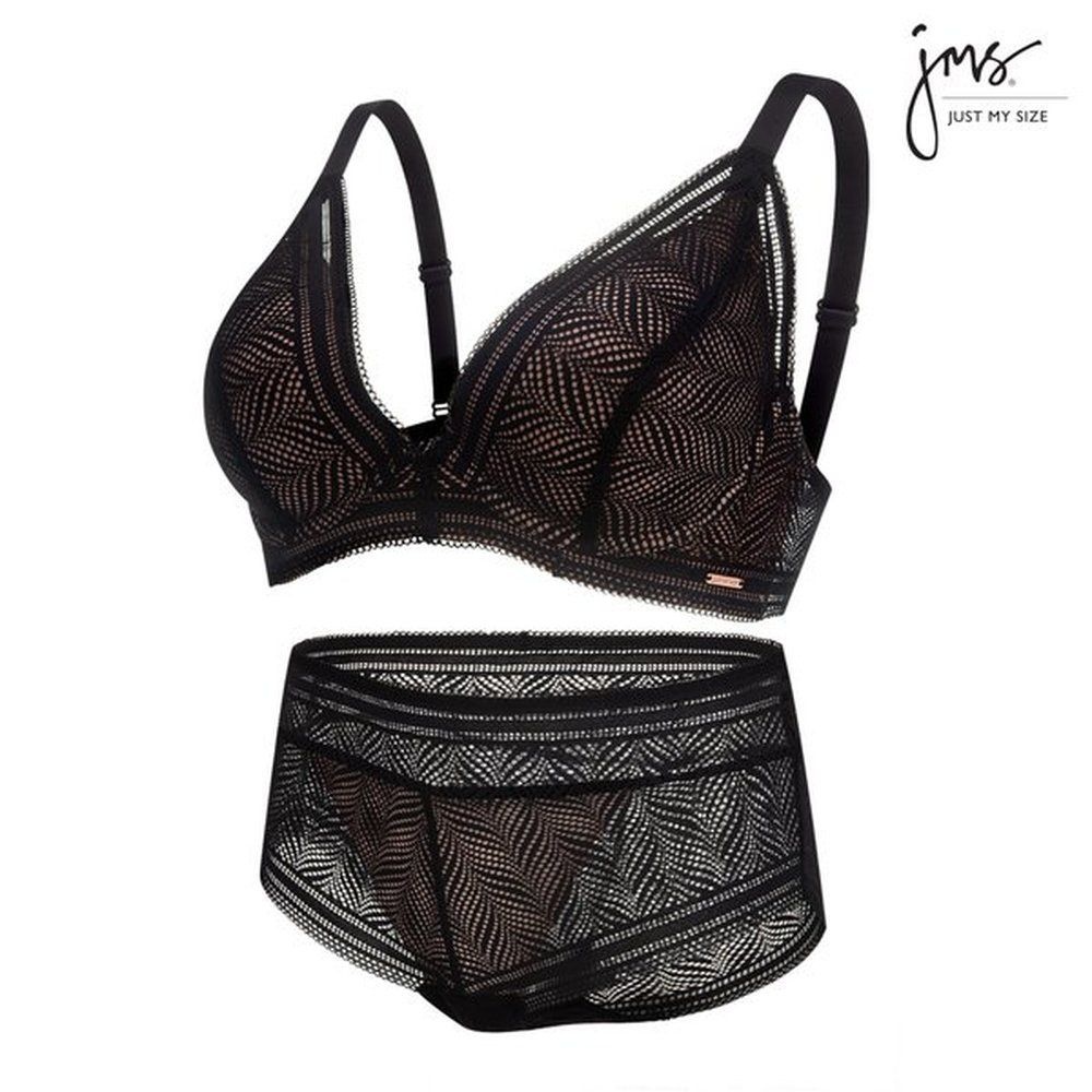 원더브라 WONDERBRA 저스트마이사이즈 마란타 와이어 큰컵 브라팬티 2종세트 블랙 JOW4N05T 1000853803433
