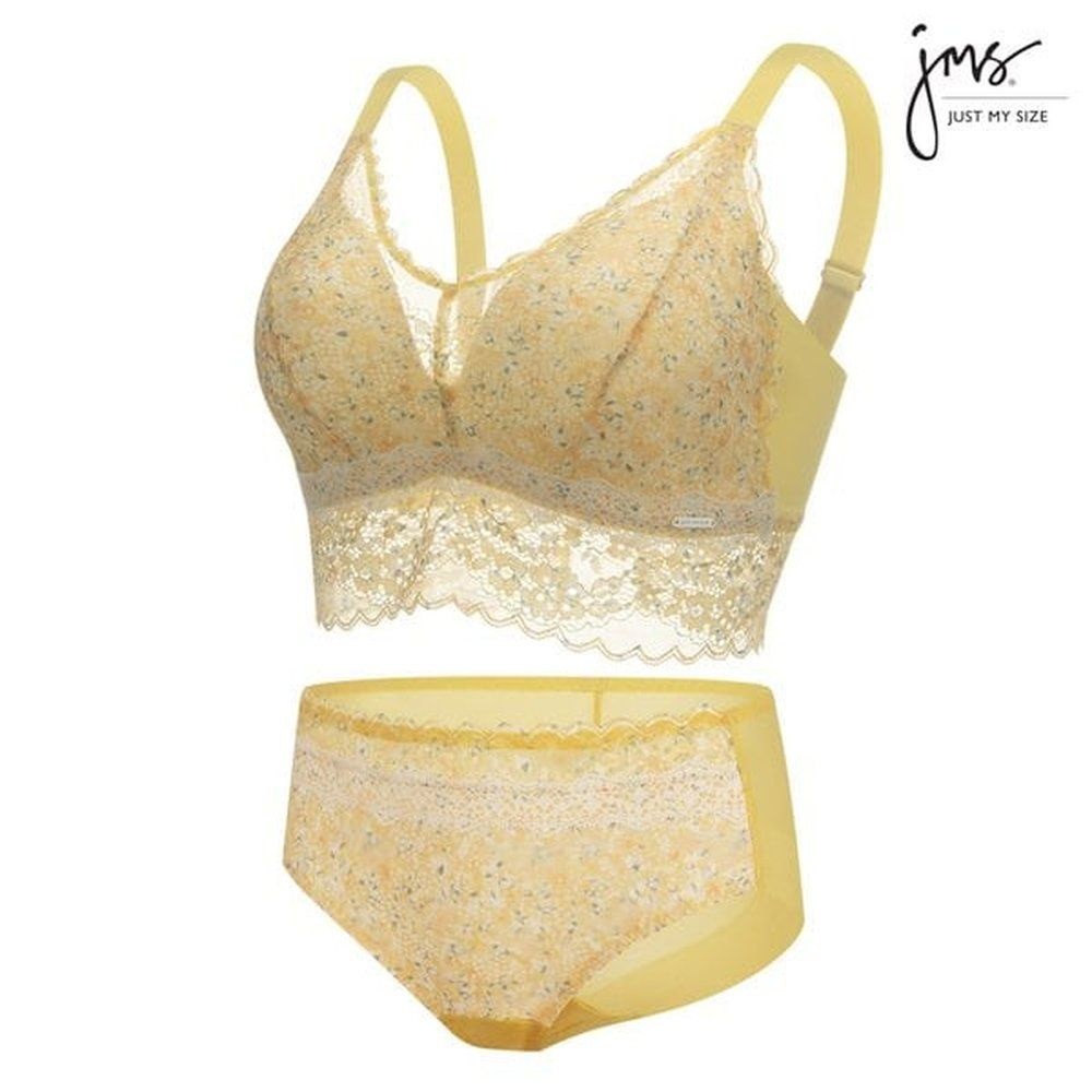 원더브라 WONDERBRA 저스트마이사이즈 매리골드 노와이어 큰컵 브라팬티 2종세트 플라워 JOW4N06T 1000853803407
