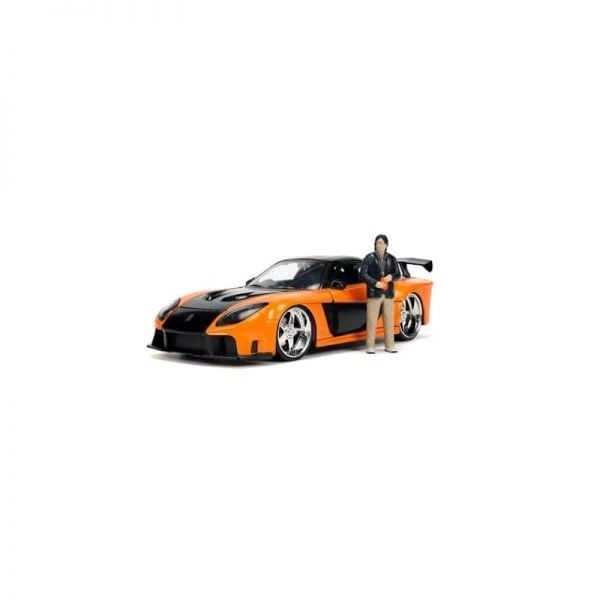 [해외] 제이다 토이즈 분노의 질주 1:24 스케일 1995년형 마쓰다 RX-7 와이드바디 다이캐스트 자동차 (한 솔로 2.75인치 피규