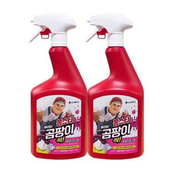 엘지생활건강 홈스타 맥스프레쉬 뿌리는 곰팡이싹 세정제 900ml 2개 / 욕실 물때 찌든때 곰팡이제거 세제