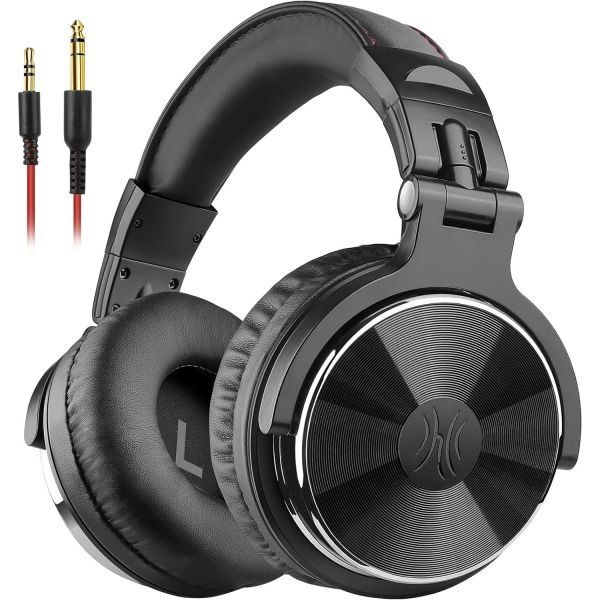OneOdio [해외] OneOdio 유선 오버이어 헤드폰 고해상도 스튜디오 모니터 믹싱 DJ 스테레오 헤드셋 50mm 드라이버 1 4~3.5mm 잭 AMP 컴퓨
