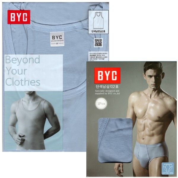 트라이 BYCBYC단색조끼런닝맥시삼각팬티상하3세트BYT2100E1004