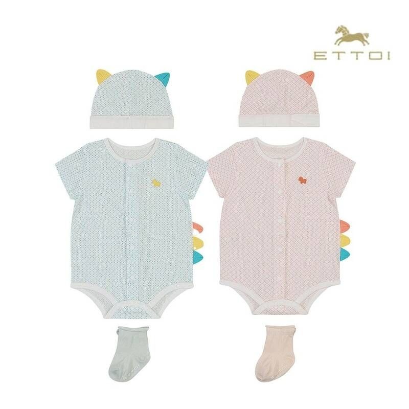 백화점 에뜨와 정품 댕댕바디수트3CPS SET 07T017903임신,출산,신생아,백일,조카선물 선물용