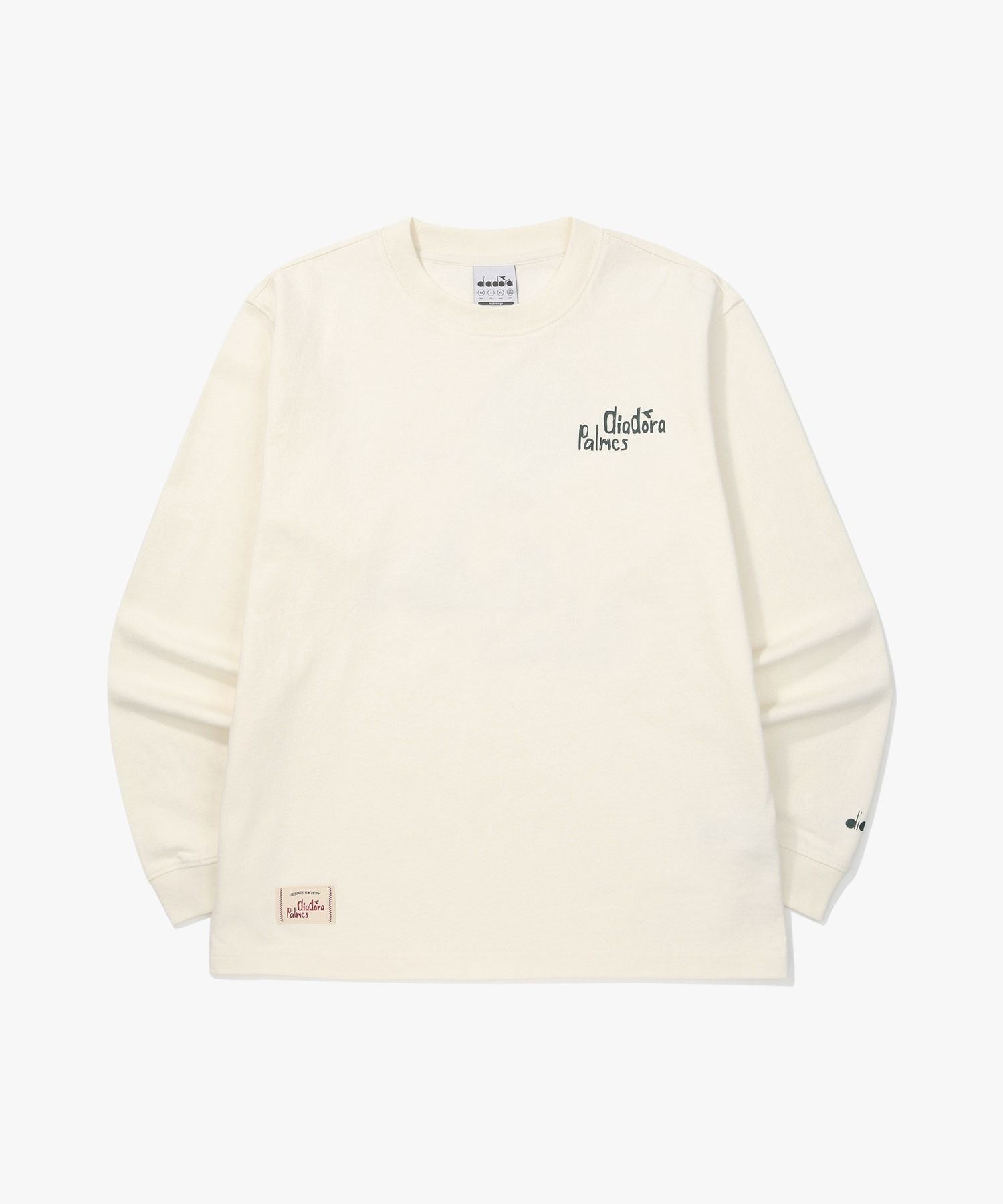 디아도라 [DIADORA by PALMES] 그래픽 긴팔 티셔츠 WHITE 긴소매 여성긴팔티셔츠 D6123LRL91OWH 8EQ0XAEH