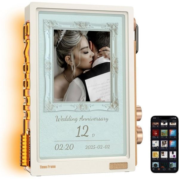 Divoom [해외] Divoom 디붐 Times Frame 10.1인치 WiFi 디지털 사진 프레임 64GB 저장공간 앱 구독료 없음 동영상 캘린더 날씨 스포츠 경