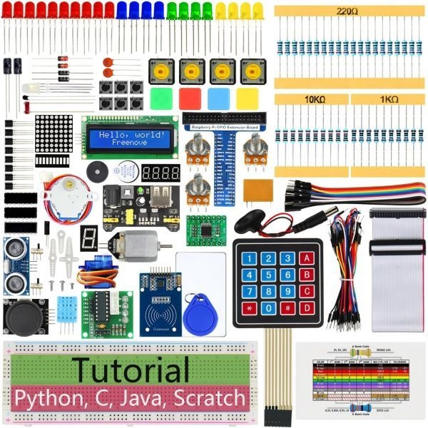 FREENOVE [해외] Freenove RFID 스타터 키트 라즈베리 파이 5 4B 3B 400 Zero 2W용 927페이지 분량의 상세 설명서 Python C Java Scratch Processing 코