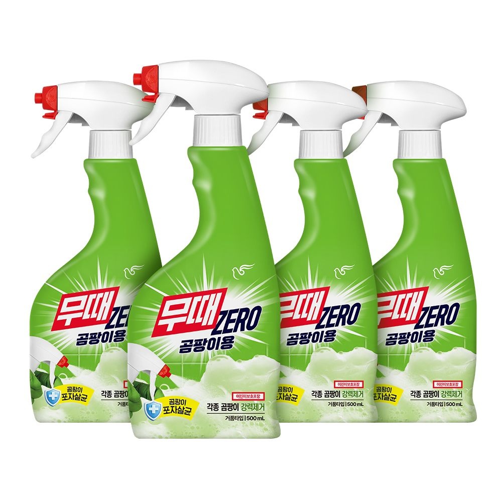 피죤 무때ZERO 세정제 곰팡이용 500ml, 4개