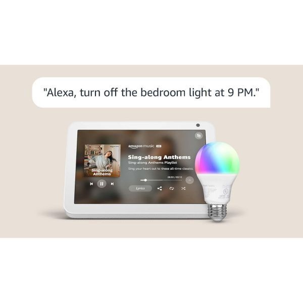 Amazon Echo &amp; Alexa [해외] Amazon Basics 아마존 베이직스 스마트 컬러 전구가 탑재된 Echo Show 8 225983