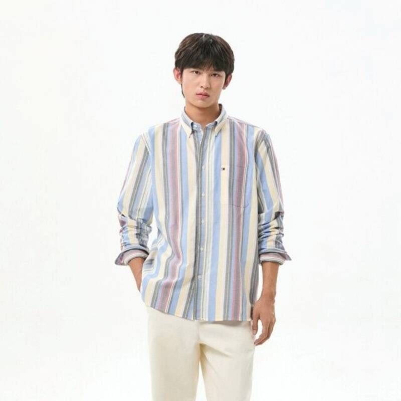 타미힐피거 남성 <매장정품> TOMMY HILFIGER 타미힐피거 [26FW] 옥스포드 멀티 스트라이프 셔츠(T12G7WSH520MT10A4) T12G7WSH520MT10A4 2105513