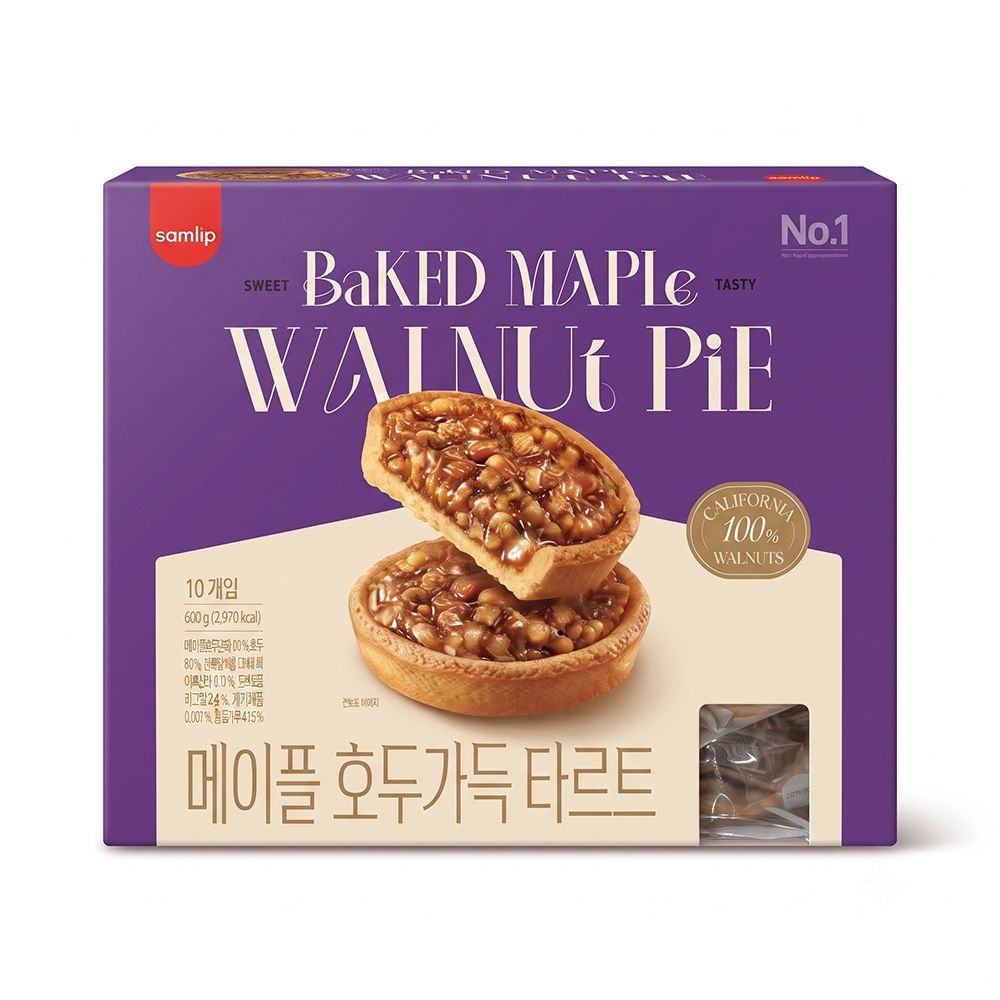 [오늘출발] 삼립 메이플 호두 가득 타르트 60g x 10개입 코스트코빵 간식 개별포장 사무실 탕비실 파이