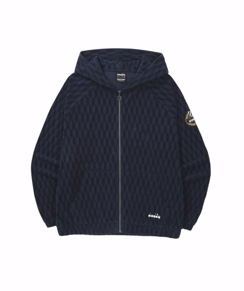 디아도라 diadora 테리 자카드 후드집업 자켓 NAVY D5323LJK21NVS 545384 [매장상품]