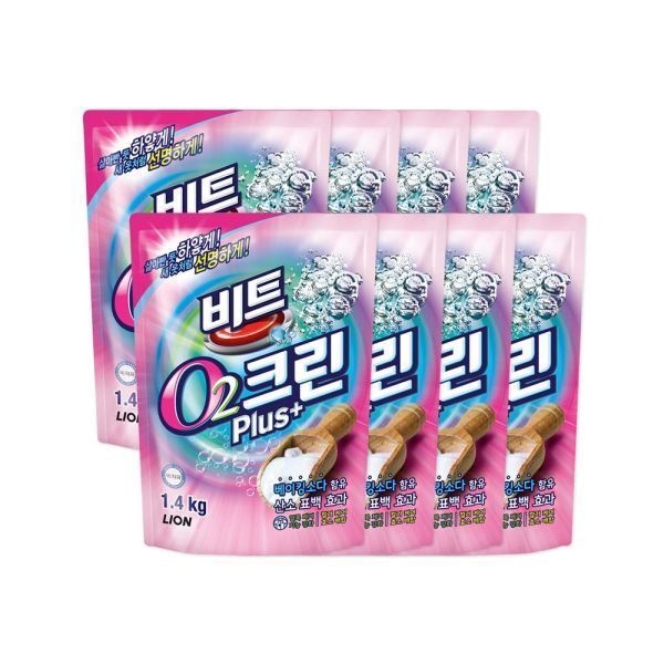 비트O2크린 플러스 표백제 1.4kg 파우치 x 8개