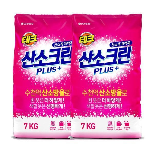 테크 산소크린 표백제 분말 7kg 2개