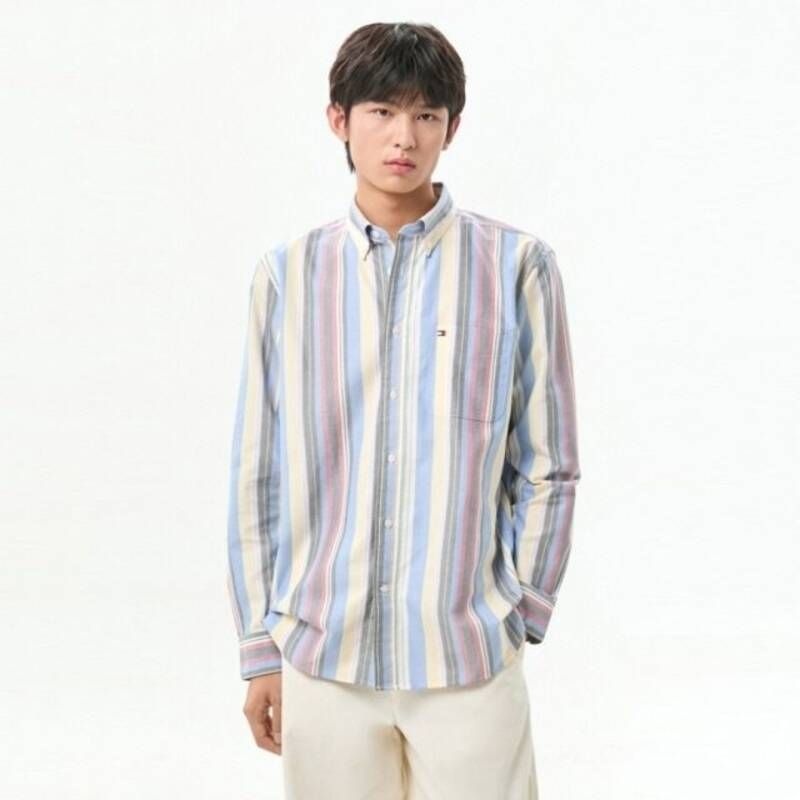타미힐피거 남성 <매장정품> TOMMY HILFIGER 타미힐피거 옥스포드 멀티 스트라이프 셔츠 (T12G7WSH520MT1_0A4) T12G7WSH520MT1_0A4-JS 2105049
