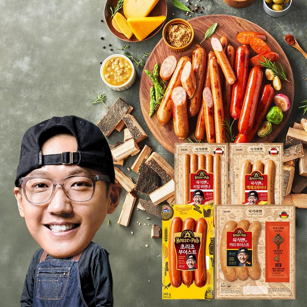 사조 사조 소비기한확인 대림냉장 육식맨 소시지 4종 4개 택 1 케제크라이너 비엔나 초리조부어스트 커리부어스트