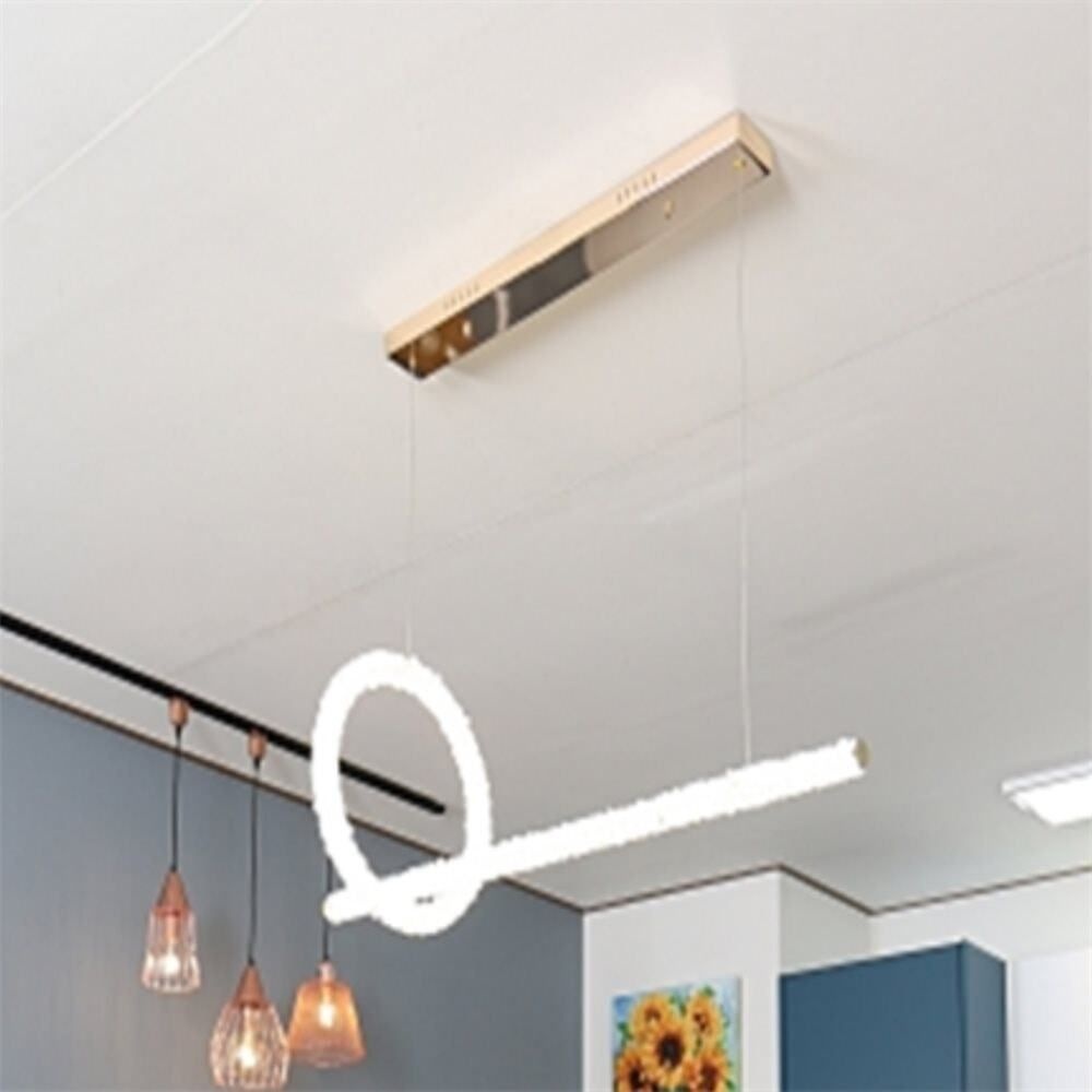 스토어협력사 서무스토어 LED 팬던트 스완리니어 30W 크리스탈 주백 식탁조명등 식탁팬던트등 거실팬던트조명