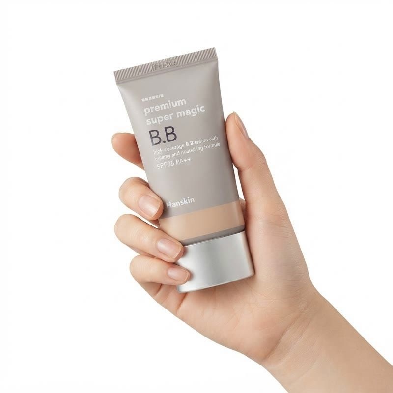 HANSKIN 한스킨 수퍼 매직 비비크림 45g 블레미쉬 커버 컨실러 12g 세트 커버력 좋은 비비크림 잡티 커버 구성