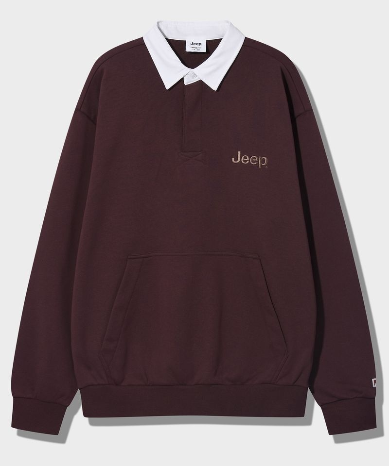 JEEP [매장정품] 지프 JEEP 럭비 맨투맨 (JP5TSU824BR) Y7B3EMX 95LB4FQ JP5TSU824BR