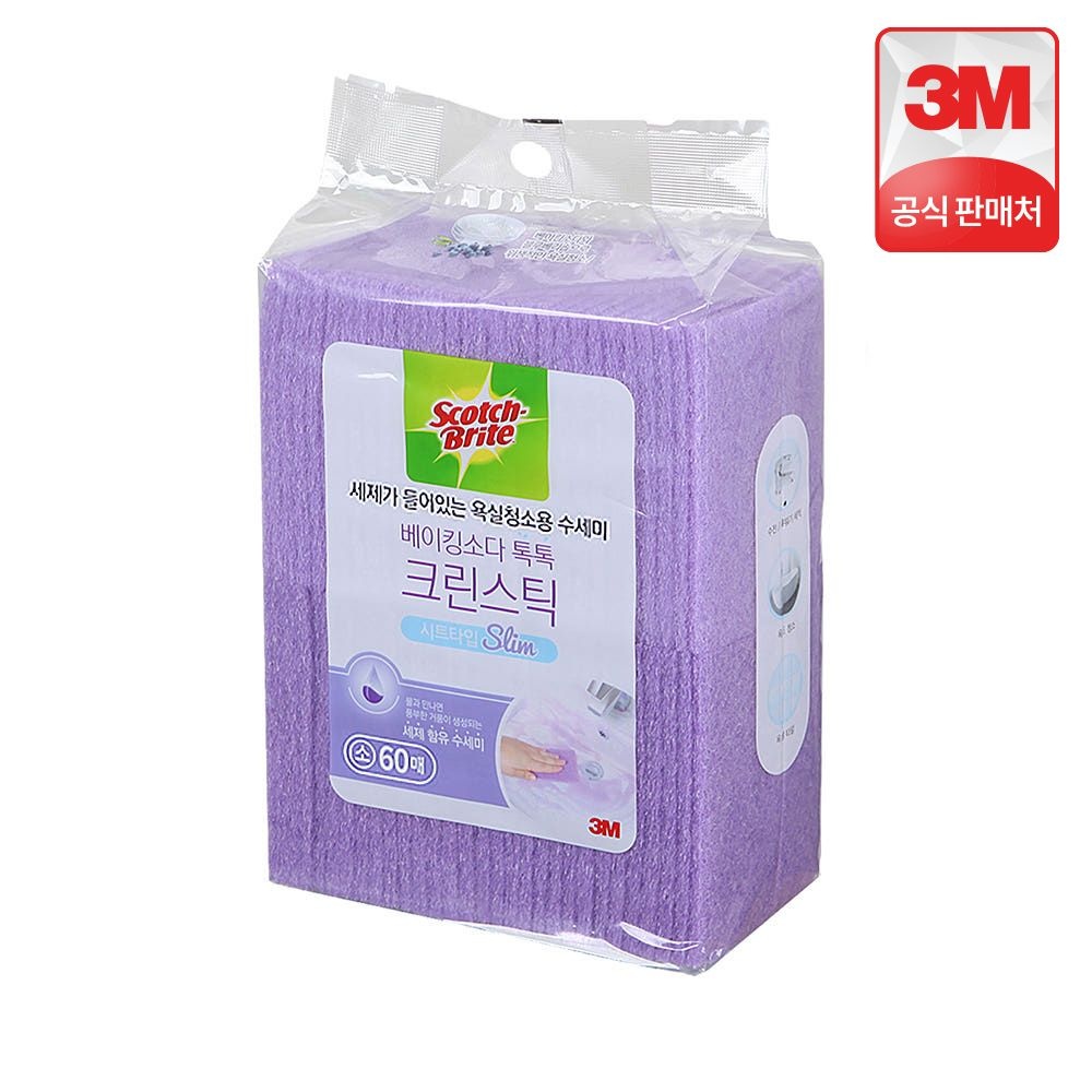 3M 슬림 베이킹소다 크린스틱 시트타입 60매입 1개