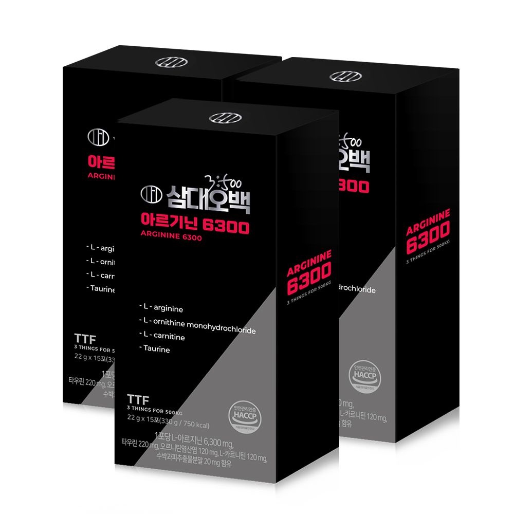 삼대오백 아르기닌 6300 15포, 3개