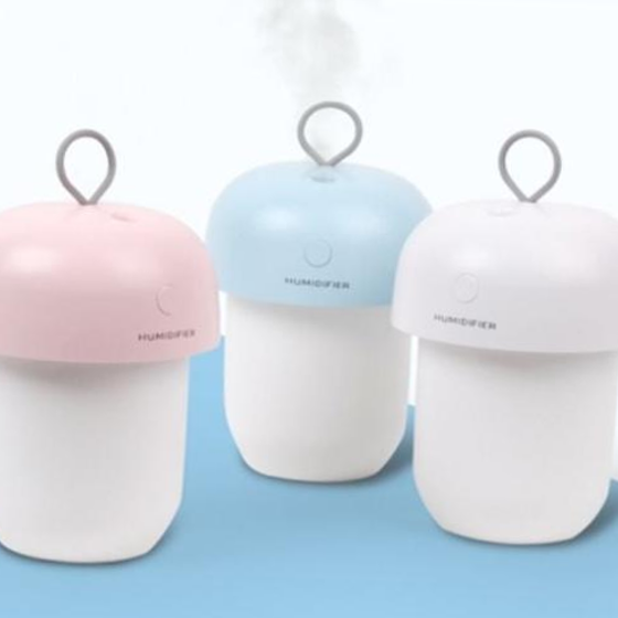 도토리 무선 충전식 휴대용 USB 미니 가습기 겸 무드등 무드램프 사무실 탁상용 차량용 가습기