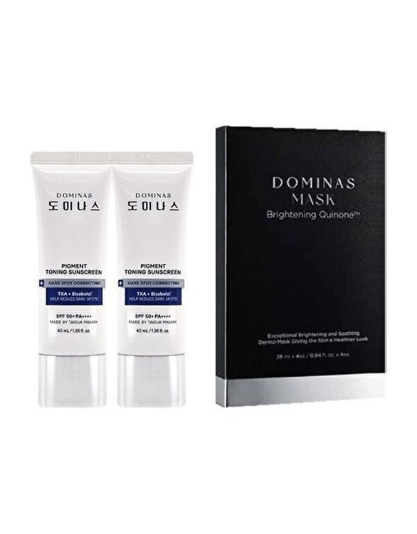 도미나스 도미나스 기미케어 톤업 트라넥삼산 선크림 40ml 2개+마스크팩 4매