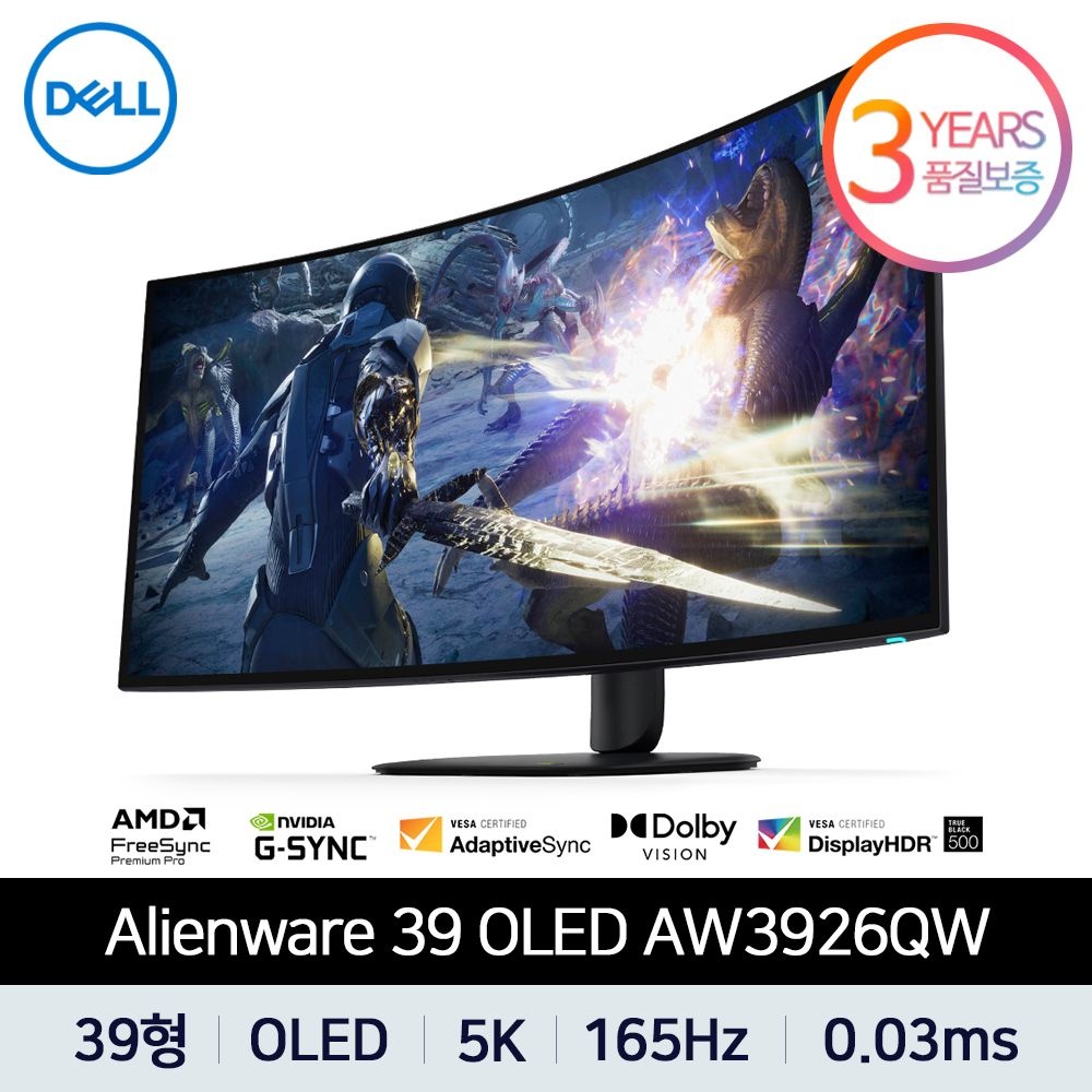 DELL 에일리언웨어 5K 탠덤OLED AW3926QW 98.7cm 39인치 델 게이밍 모니터