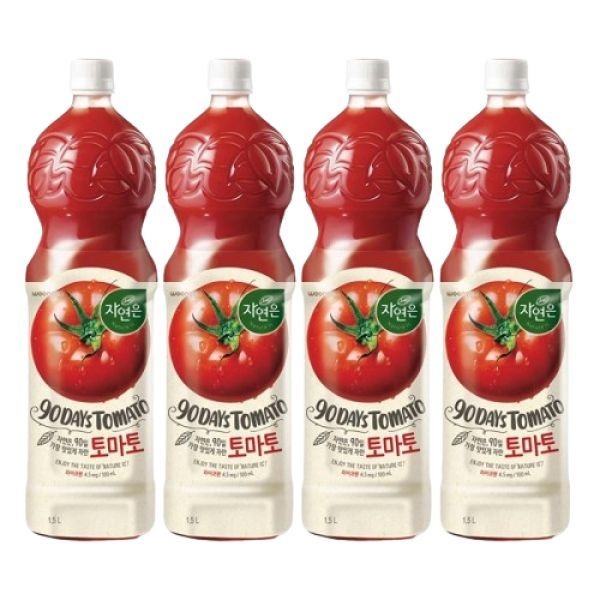 자연은 토마토 1.5L 4개 자연은토마토 토마토주스