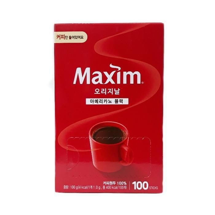맥심 오리지날 아메리카노 블랙 100T 4개