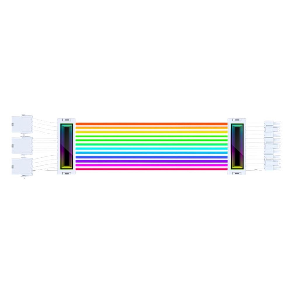 에이원아이엔티 러빙쿨 PICe 3x8핀 ARGB 슬리빙 연장케이블 35cm 화이트 E38-3X8PIN