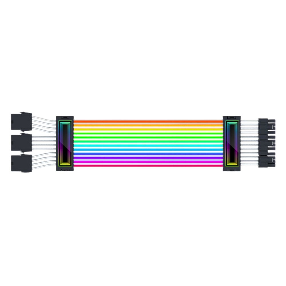 에이원아이엔티 러빙쿨 PICe 3x8핀 ARGB 슬리빙 연장케이블 35cm 블랙 E38-3X8PIN