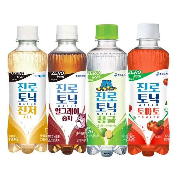 자체제작 이젠서진 하이트진로 토닉워터 300ml 4가지맛 24개 진저에일+얼그레이홍차+청귤+토마토