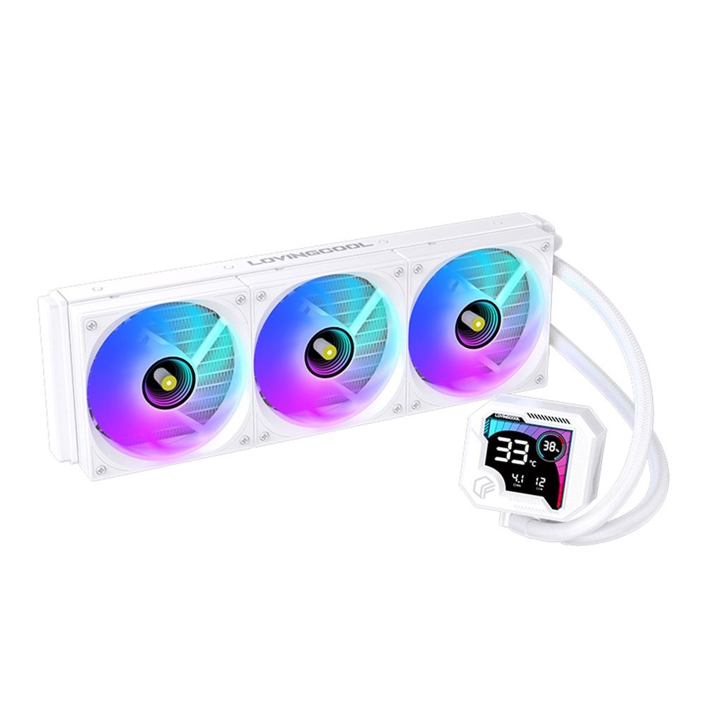 에이원아이엔티 러빙쿨 스마트 디지털 온도표시 3열 CPU 수냉쿨러 AK-360-03 화이트