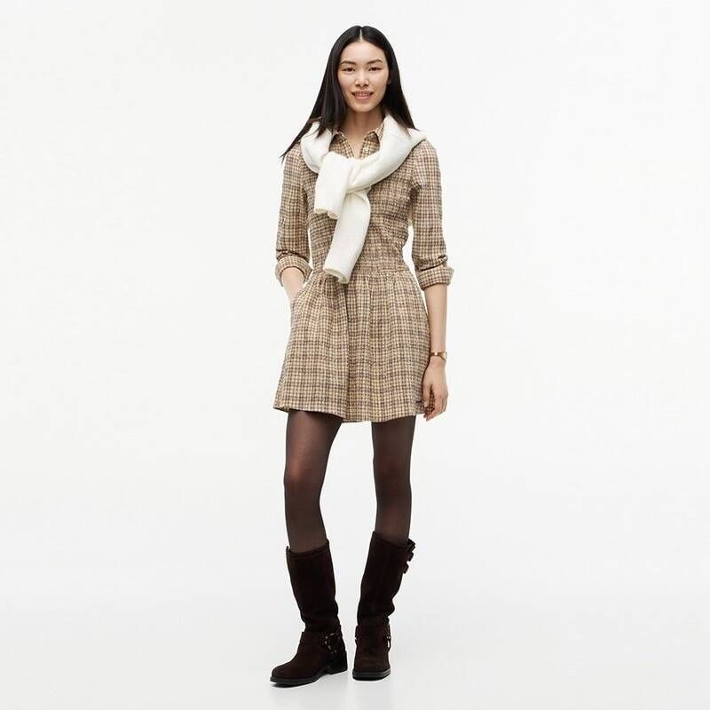 타미진스 타미진스 여성 스모크 롱슬리브 미니 드레스 T32G7WOP12TWT1 R6S9T2V4 P7Q3R8S1