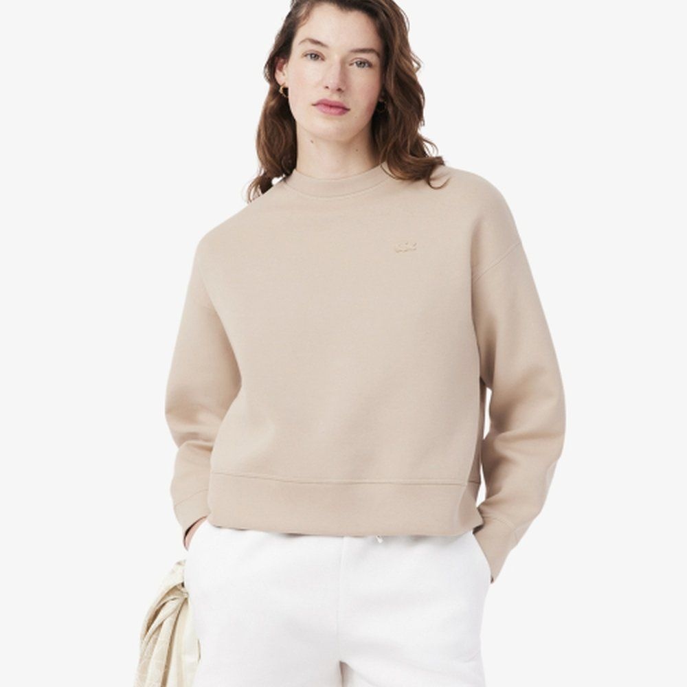라코스테 Lacoste 라코스테 여성 더블페이스 소프트 크루넥 스웻셔츠 SF0046-56G X6F