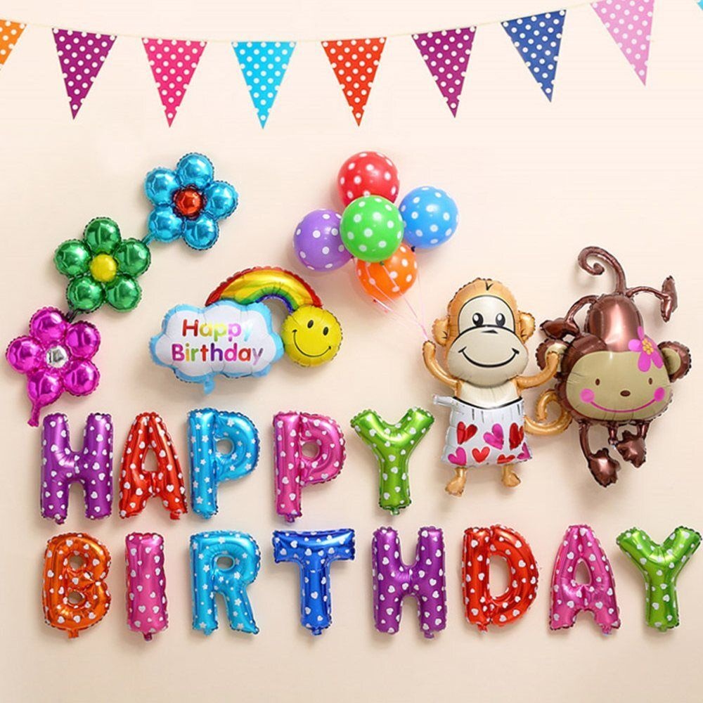 생일 풍선세트 원숭이 생일파티꾸미기 캐릭터풍선
