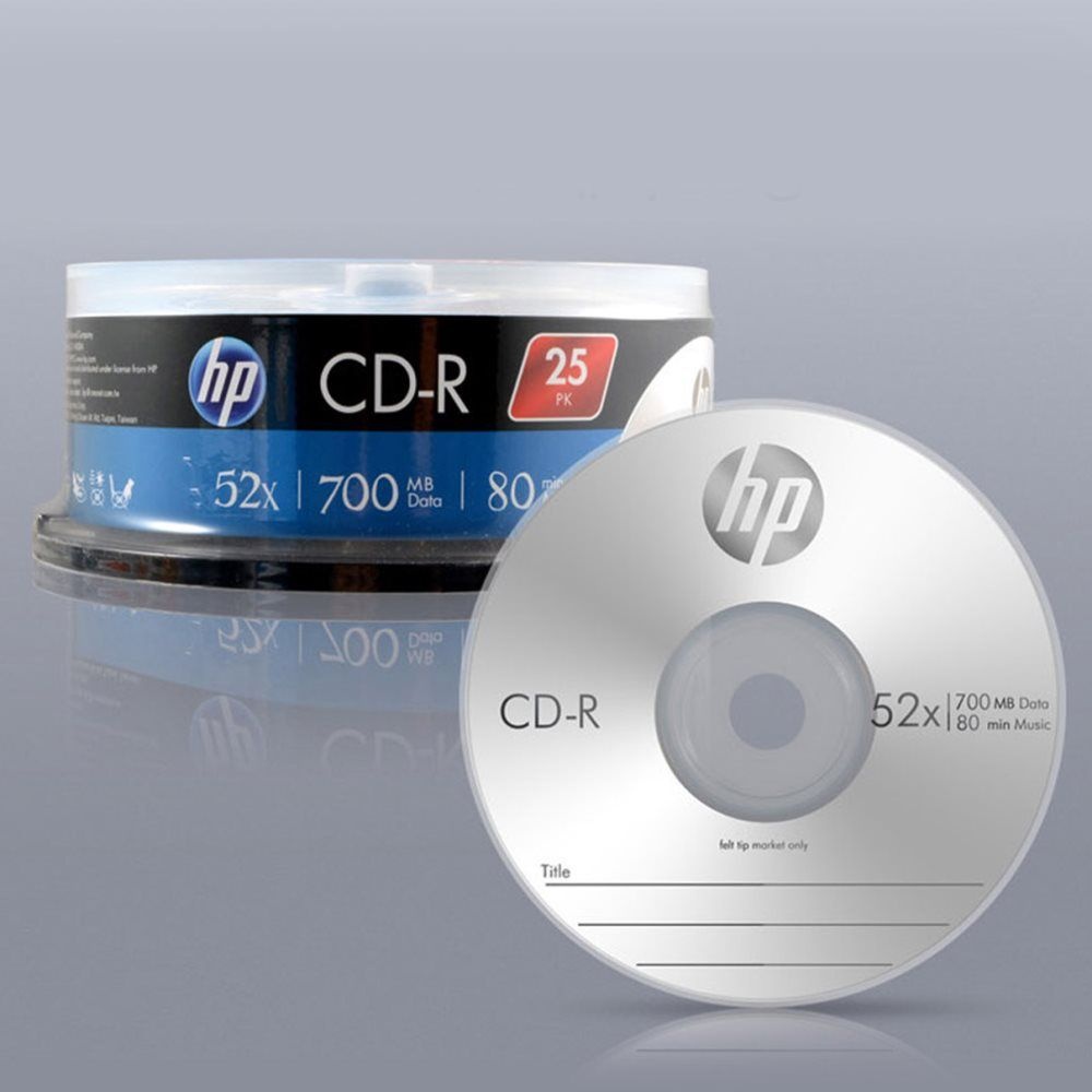착착이네협력사 HP MEDIA CD-R 52X 700MB 25P 케이스 데이터백업 음악시디