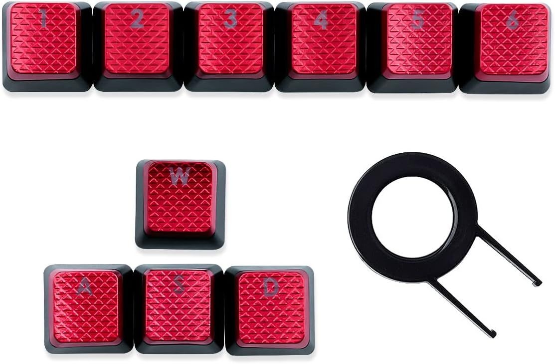 HUYUN 1set FPS 백라이트 키 캡 교체 코르세어 K70RGB K70 K95 K90 K65 K63 게이밍 키보드 체리 스위치 (빨간색)