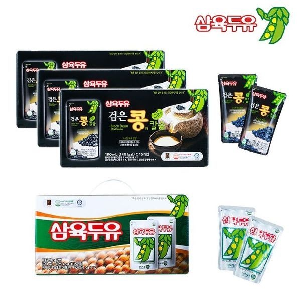 삼육두유 [하프클럽]삼육두유 검은콩과 칼슘 60팩+삼육20팩, 총80팩