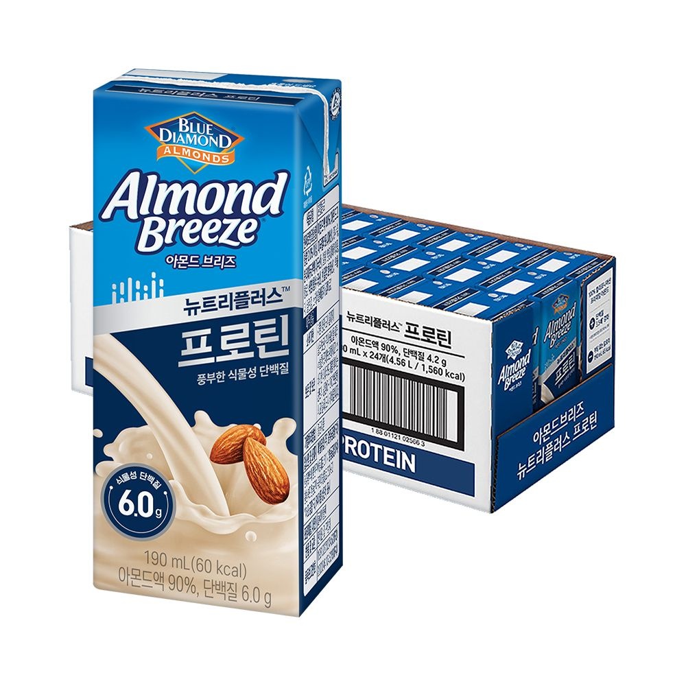 [롯데백화점] 아몬드브리즈 뉴트리플러스 프로틴 190ml 24팩