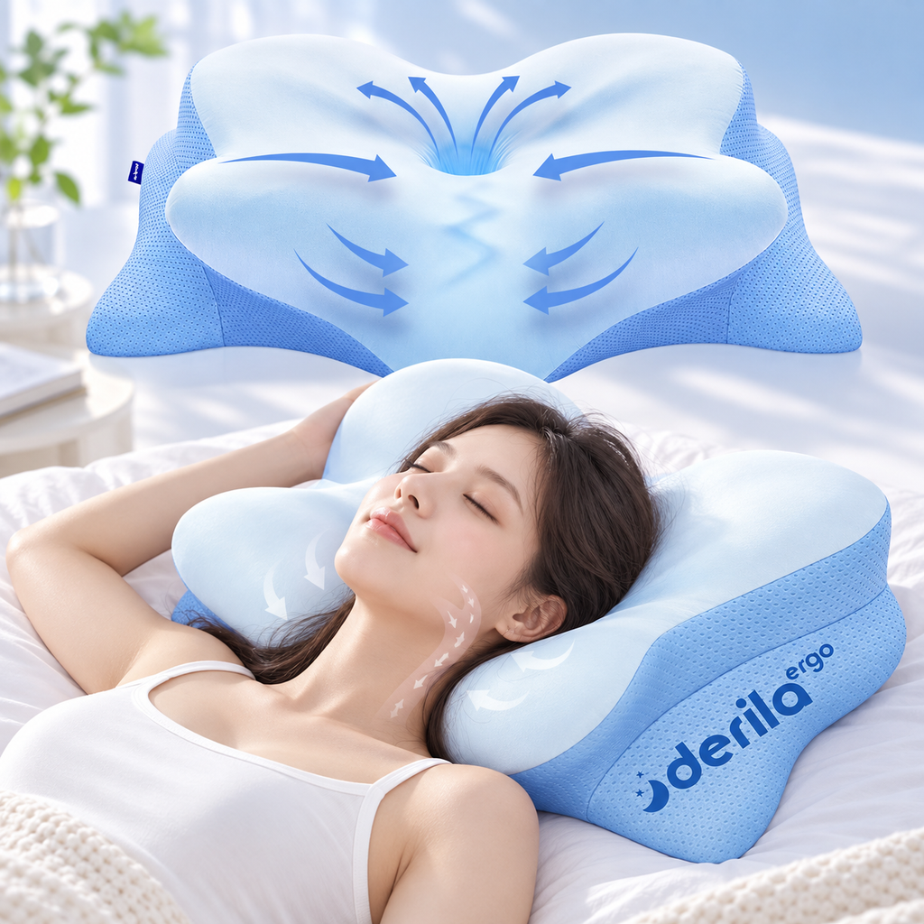 Derila 데릴라 에르고 메모리폼 베개 쿨링 써멀 뷰티 커버 세트